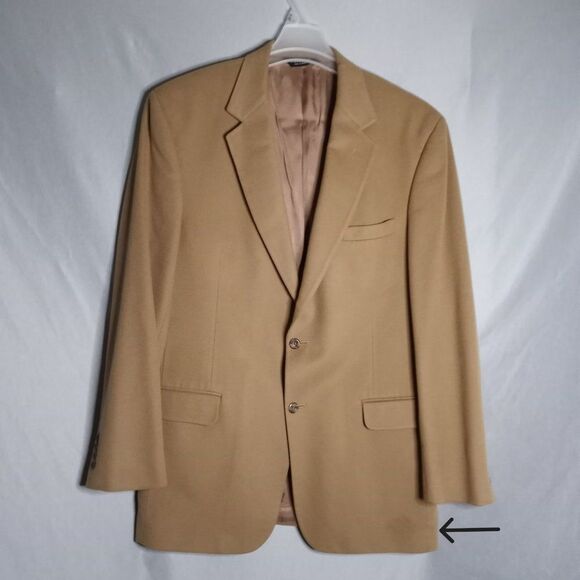 Jos. A. Bank Men's Cashmere Tan Fully Lined Single Breast Blazer Sportscoat 43L - Picture 4 of 11